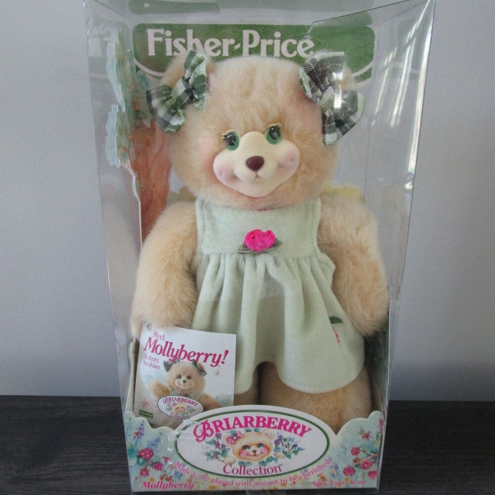 Vintage 90s Fisher Price Briarberry Collection 'Mollyberry' Plush Bear
